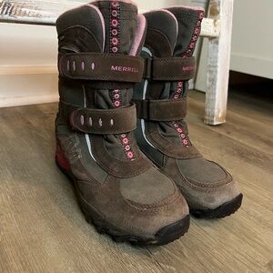 Merrell Kids' Brown and Pink Snow Boots